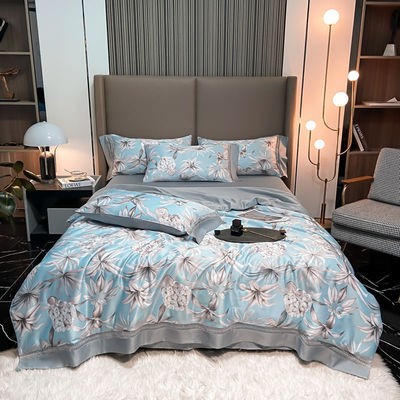 100%TENCEL 300TC 60S Densité du tissu Tencel Fleurs Couverture de couette