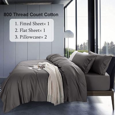 Couvertures de refroidissement de chambre à coucher Ensemble de coton égyptien pur à 100% 800 fils