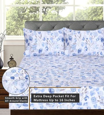 133x72 Tissus 100% coton draps de lit 4 pièces ensembles de lit en coton organique