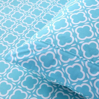 Ensemble personnalisé de draps en microfibre - Collection de lit imprimé en 4 pièces de luxe pour l'hôtel