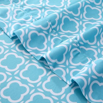 Ensemble personnalisé de draps en microfibre - Collection de lit imprimé en 4 pièces de luxe pour l'hôtel
