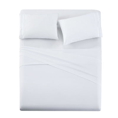 Poly Cotton 300tc Hôtel Blanc brodé Lit Couverture Couette