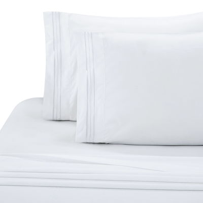 Poly Cotton 300tc Hôtel Blanc brodé Lit Couverture Couette