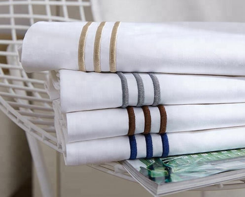 60 Comptez Les vêtements purs Les draps en coton pour dormir confortablement dans les hôtels