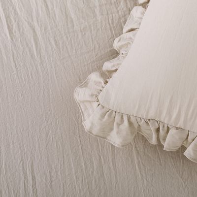 Conçu sur mesure 3 pièces Queen Comforter Set Chambre de lit de ferme ensemble avec design de lit à volants