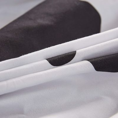 Ensemble de feuilles de vache de taille complète 4PCS 1800 compte de fils Blanc noir feuilles de vache avec poches profondes
