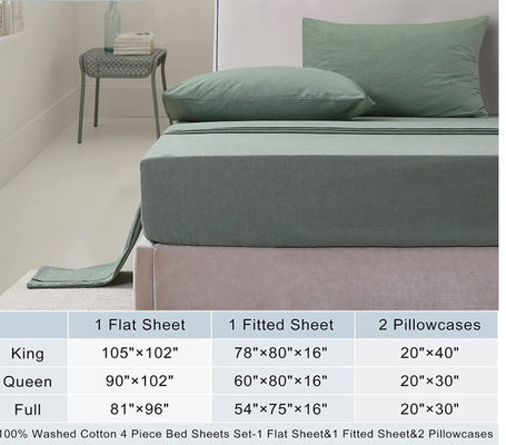 Couvertures de lit en coton lavé à 100% sans remplissage pour un sommeil relaxant