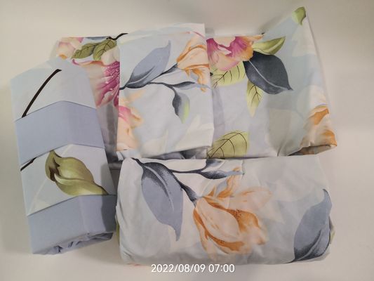 200TC 10 différents modèles 100% polyester imprimé en microfibre en tissu Lit de lit ensemble 6pcs