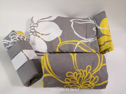 200TC 10 différents modèles 100% polyester imprimé en microfibre en tissu Lit de lit ensemble 6pcs