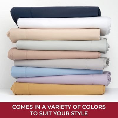 Modèle solide Luxe 1800 draps couchage couches d'oreillers draps de lit refroidisseurs extrêmement doux