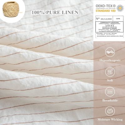 Couverture de lit en lin 100% pur, 3 pièces, couverture de lit en lin